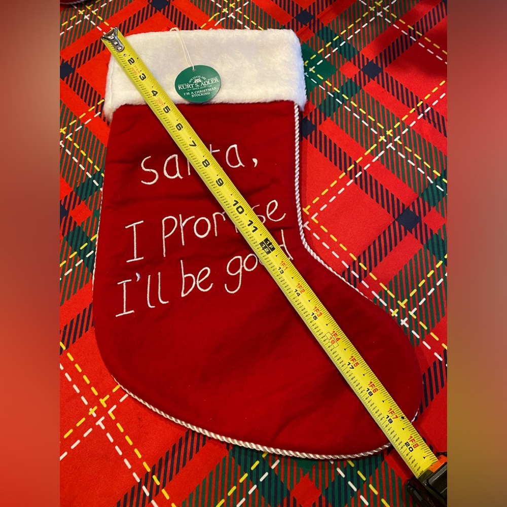 Kurt S Adler Macy’s “Santa, I Promise I’ll Be good” Christmas Stocking